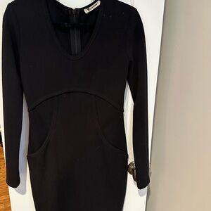 Alexander Wang Black Long Sleeve mini  Dress